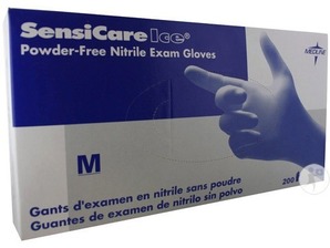 GANT SENSICARE NITRILE SANS POUDRE BLEU